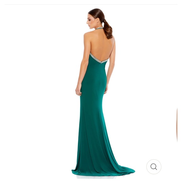 NWT MAC DUGGAL HALTER RHINESTONE ACCENTED EVENING GOWN - Picture 2 of 15